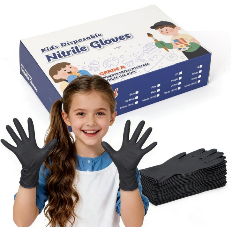 Latex Disposable Glove - Luvas Descartáveis de Nitrilo Pretas para