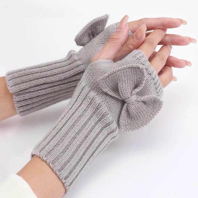Luvas de Tricô Sem Dedos com L - Fingerless Glove Knit avaliação e preço