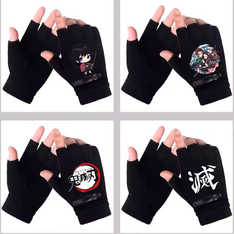 Anime demon slayer estudante m - Fingerless Glove Knit avaliação e preço
