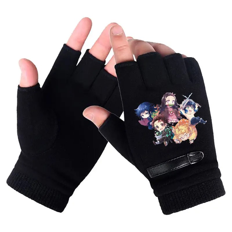 Anime demon slayer estudante m - Fingerless Glove Knit avaliação e preço